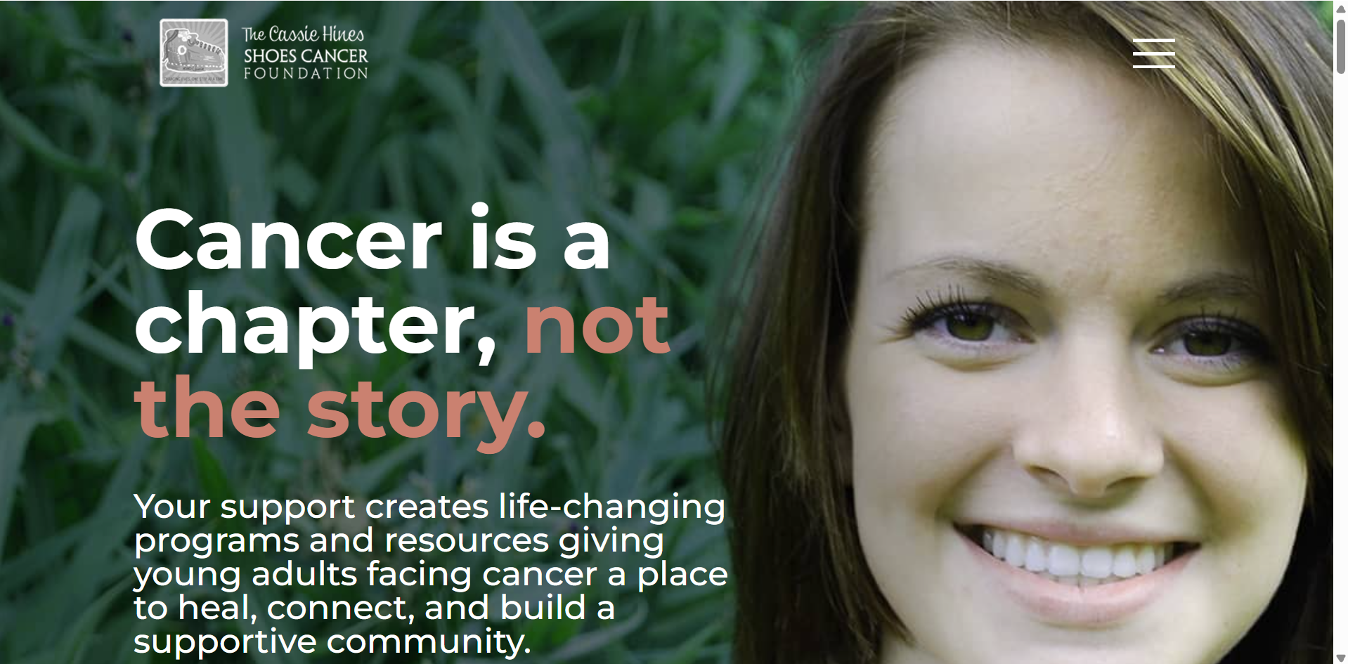 Cassie Hines Shoes Cancer website screenshot