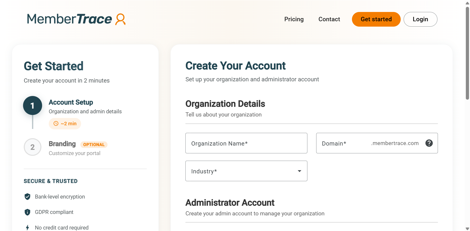 MemberTrace website screenshot